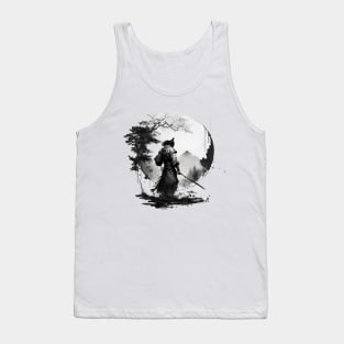 Sumi-e art samurai Tank Top